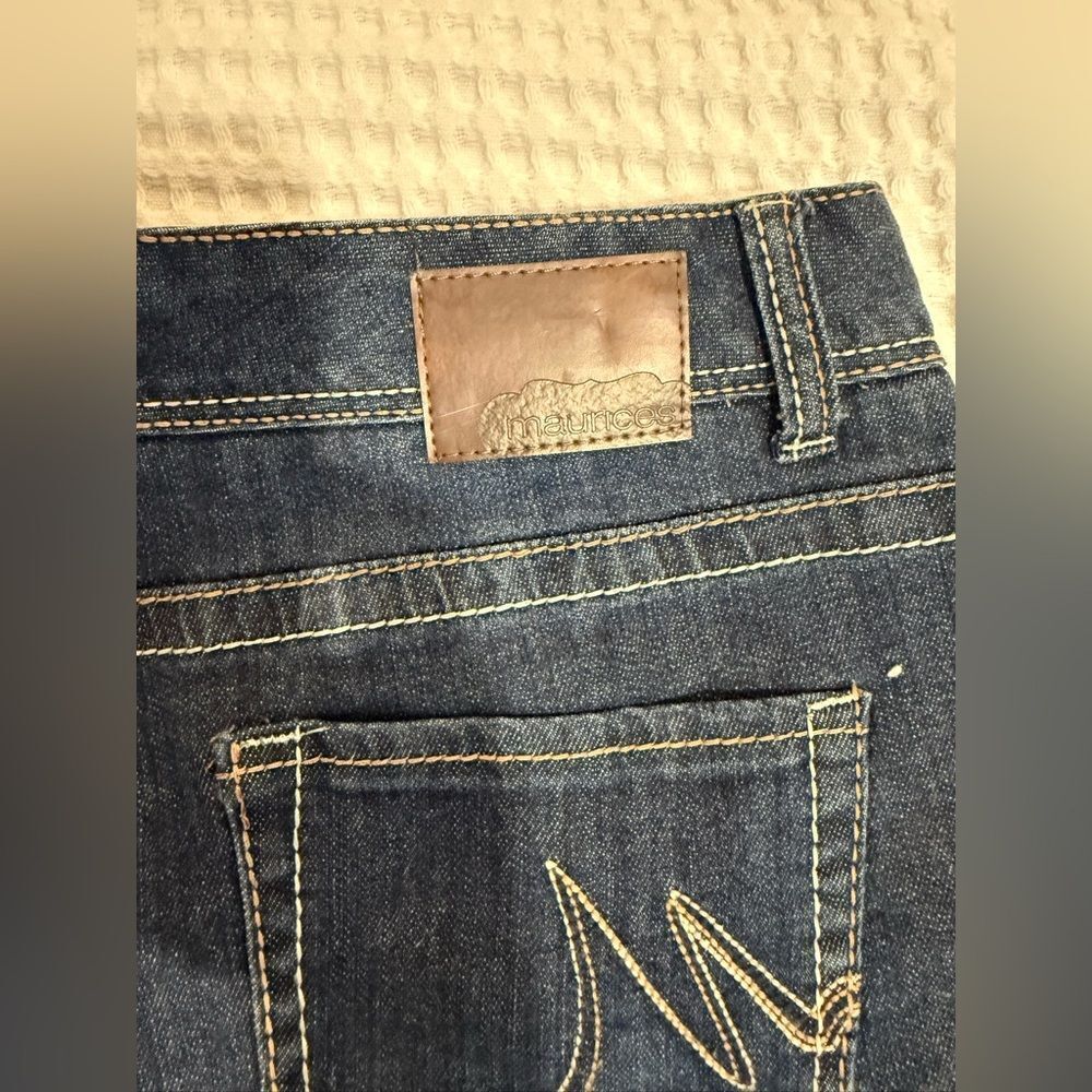 New Maurices Curvy Fit Taylor Dark Blue Boot Bootcut Jeans size 13/14 long tall - Picture 5 of 11